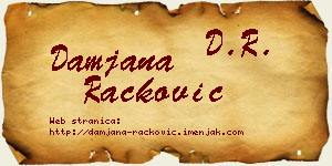 Damjana Racković vizit kartica
